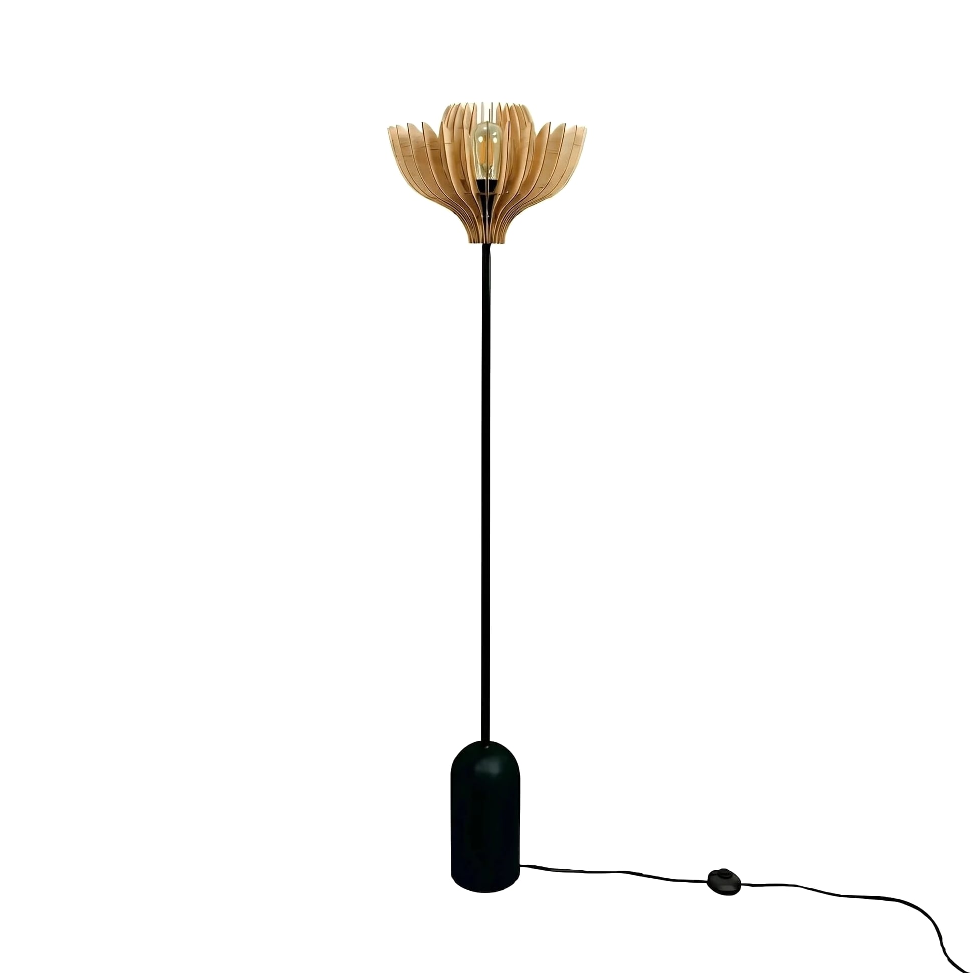 Tullia teinté Chêne | Lampadaire